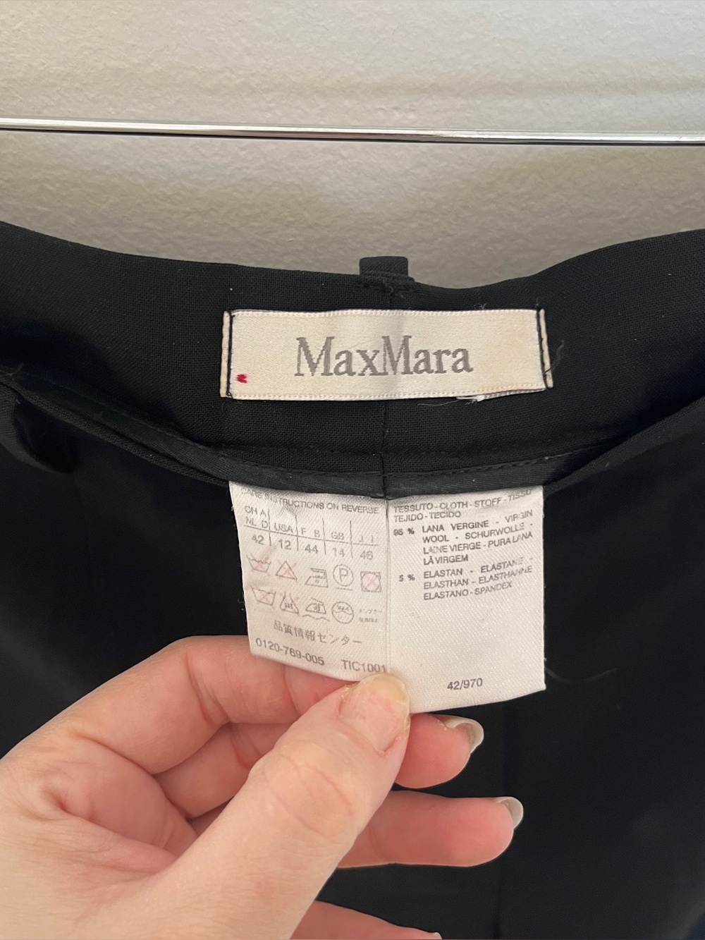 MAXMARA Black Womens Trousers Size 12 - Picture 3 of 4